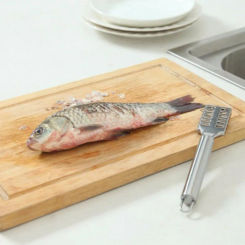 Stainless Steel Fast Cleaning Fish Peeler Scale Remover Seafood Crackers Fish Scaler Cleaner Planet Skin Brush Scraper Tool