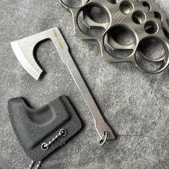 9Cr18Mov Stainless Steel Axe blade Kinfe Pendant Outdoor Decorations Necklace Bracelet Camping Gear EDC Tools K-sheath Bead Chai