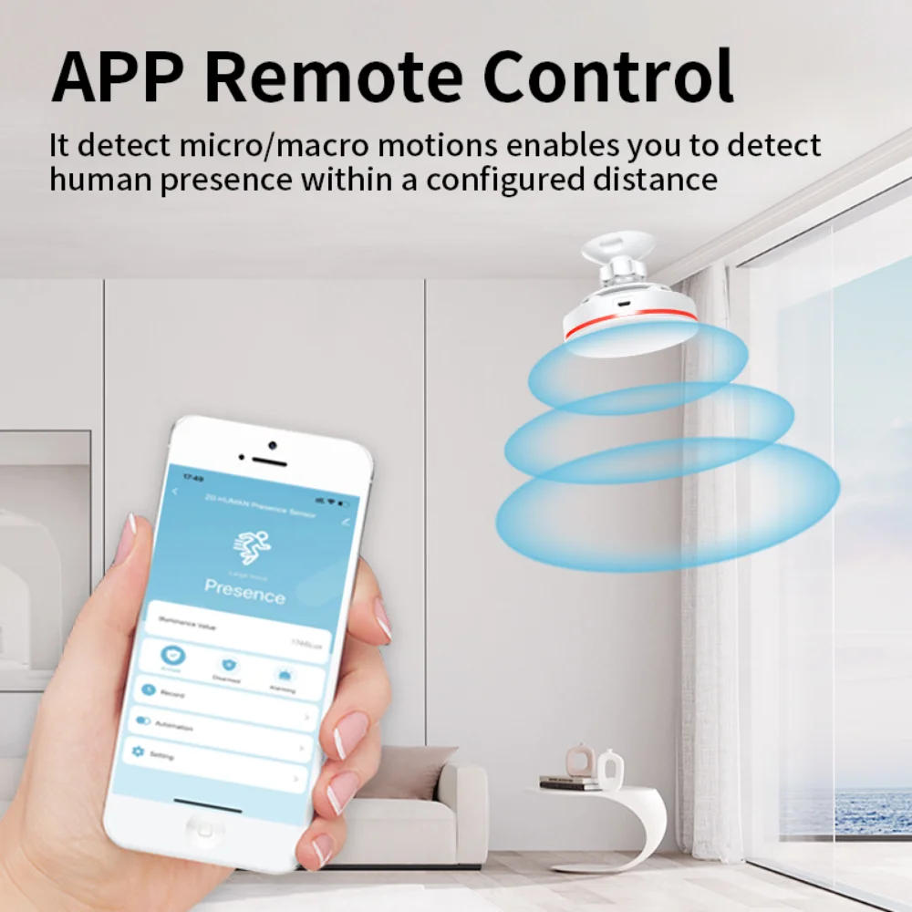 Description Picture 6 of itemTNCE Tuya WiFi Zigbee Millimeter Wave Human Presence Detector RIP Sensor Radar Smart Human Body Smart Life Home Equipment
