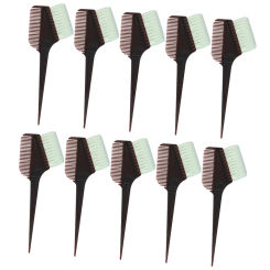 5/10Pcs Coffee Hair Coloring Kit DIY Hair Dye Bowl Hair Dye Comb Brush Dye Hair Tool for Barber Hairdresser