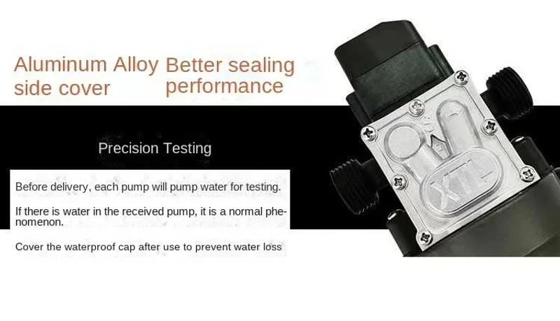 Description Picture 4 of item1/2" 24V 100W 7L Electric Diaphragm Pump Self Priming Pump Household High-temperature Resistant Pump Water Pump Pressure Testing