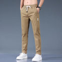 KUBRO Men's Casual Pants Slim Pant Straight Thin Trousers Male Fashion Stretch Jogging Elastic Breathable Sweatpants 2024 Summer