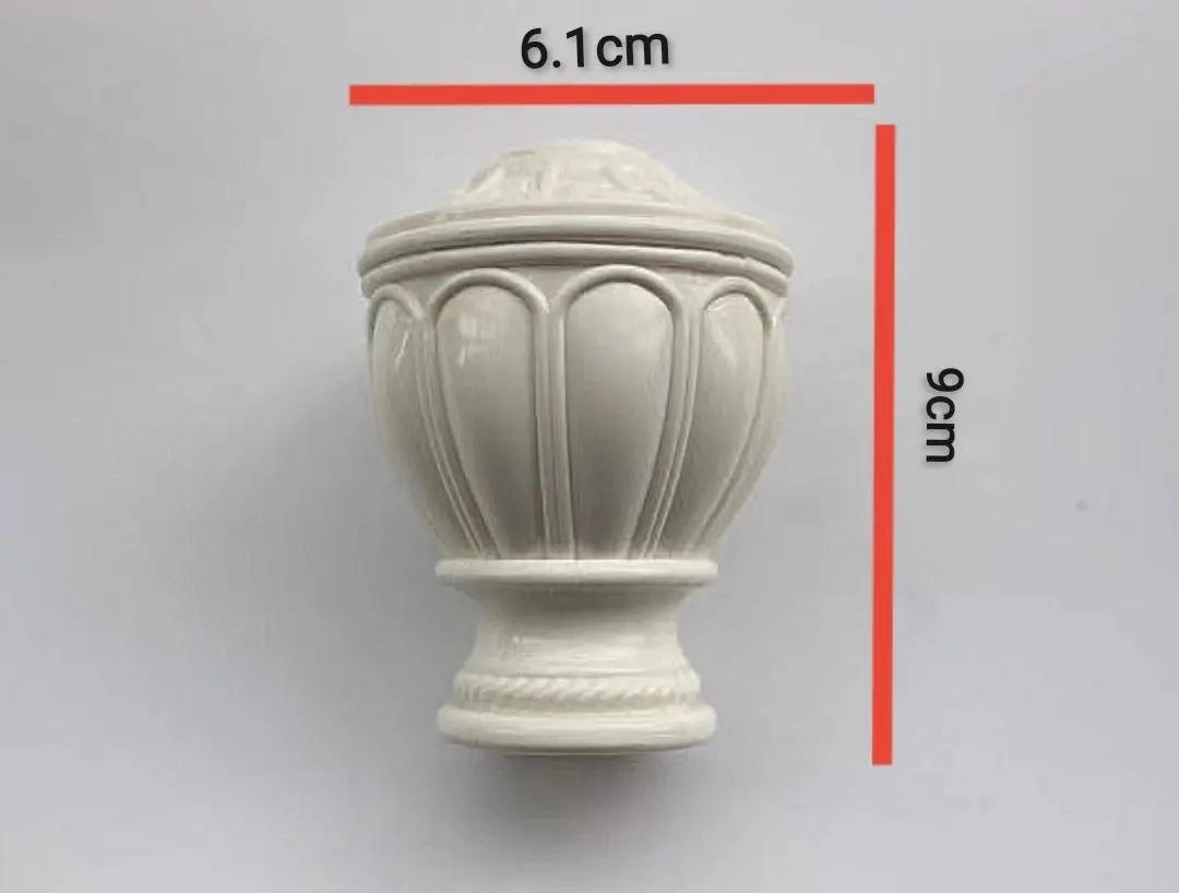 Description Picture 5 of item1pc Curtain Rod Head Decorative Head Roman Rod Head Plug Sealing Head Curtain Cap Curtain Rod Accessories Curtain Holdback