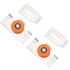 2 Sets Door Pulley for Sliding Cabinet Drawer Rollers Tandem Patio Guide Pulleys