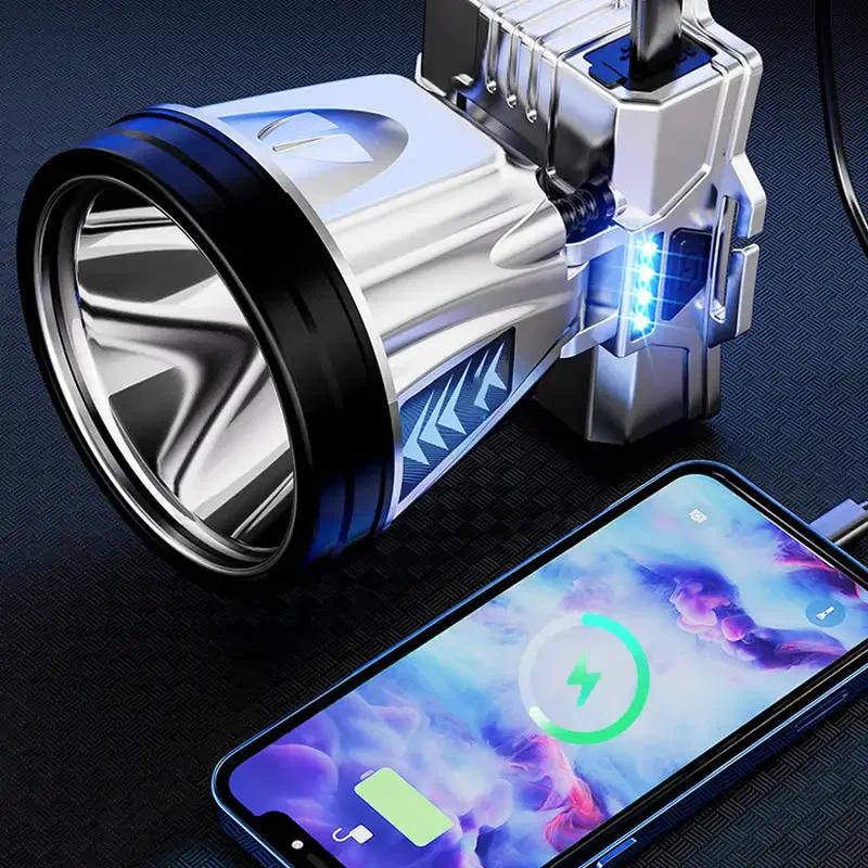 Description Picture 5 of itemPowerful LED Headlamp USB Rechargeable Headlamp High Power White Yellow Lighting Outdoor Emergency Power Bank Head Flashlight