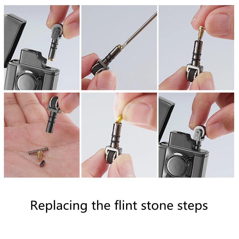 Description Picture 3 of itemSwitchable Double Fire Gas Lighter Metal Jet Blue Flame And Open Fire Inflatable Butane Cigarette Lighter For Man Christmas Gift