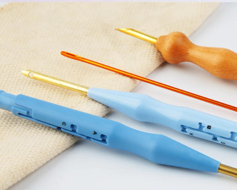 Description Picture 4 of itemPunch Needle Kit Wooden Embroidery Pen Punch Needle Sets for DIY Craft Stitching Applique Embellishment Rug Making Kit DIY Kits