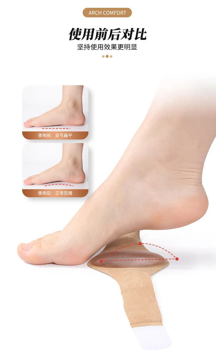 Description Picture 5 of itemO-type Foot Corrector Arch Support Sleeves Insoles Pads No Slip Shoes Silicone Orthopedic Insoles Foot Care Tools