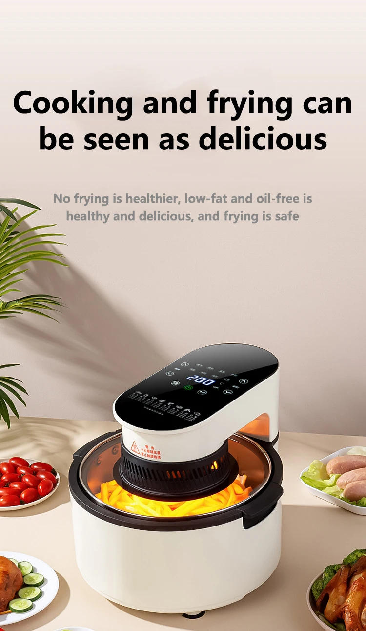 Description Picture 3 of item5L Visible air fryer multi-function household oil-free electric  large capacity oven intelligent chip machine Air