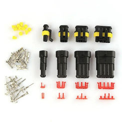 AOKIN 240/352Pcs Car Waterproof Connector Kit HID Xenon Lamp Harness Plug Connector 1/2/3/4 Holes