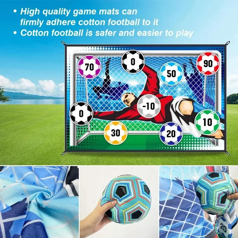 Description Picture 6 of item59inch Soccer Game Mat Set Soccer Toys Outdoor Indoor Multiplayer Competitive Football Games Kids Football Training Boy Gifts