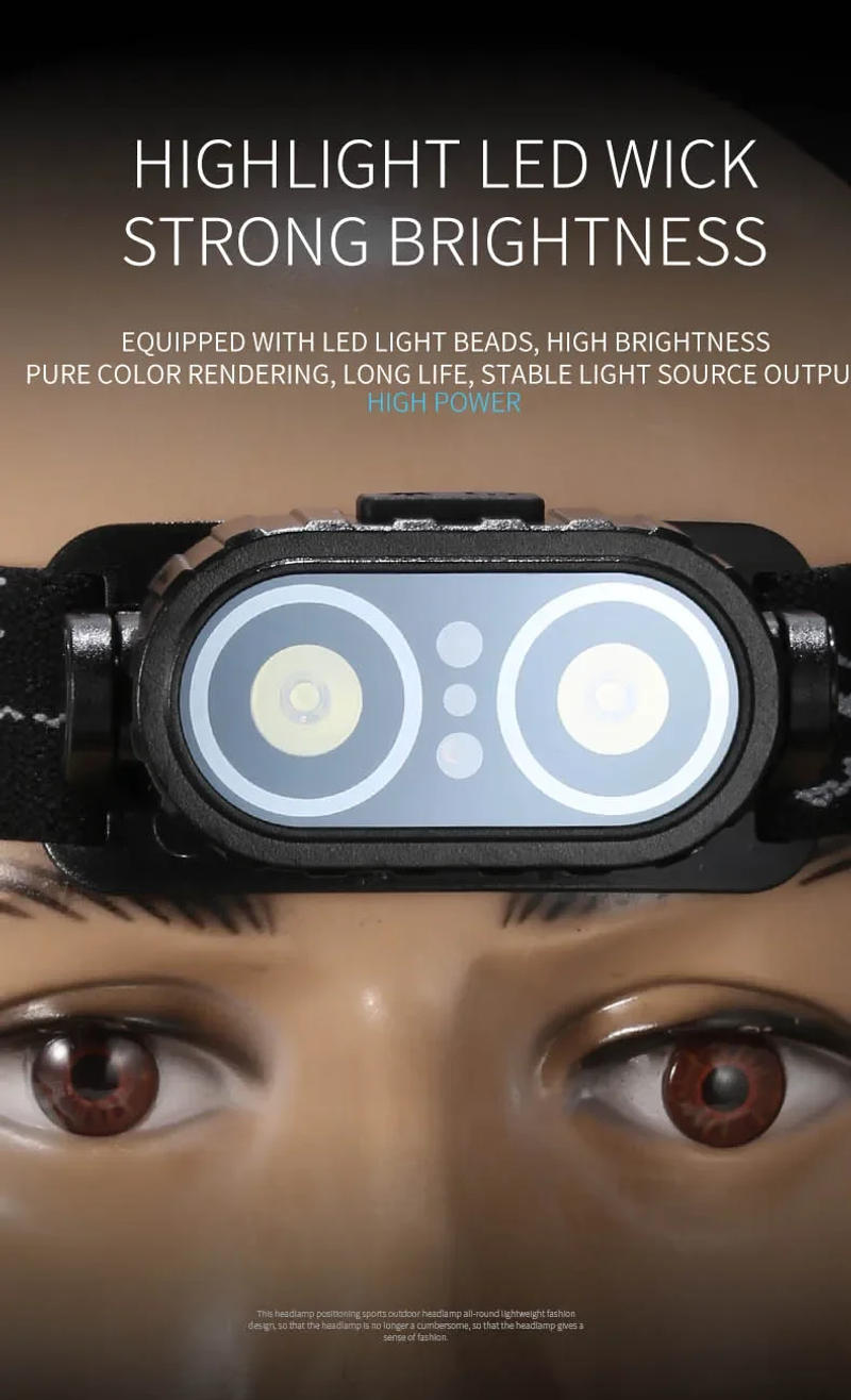 Description Picture 5 of itemLED Headlamp Sensor Headlight Flashlight USB Rechargeable Outdoor Head Lamp Torch Work Lamp