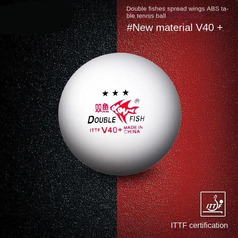 Description Picture 4 of item20pcs 60 Pcs Double Fish Table Tennis Balls V40+ 3 Star New ABS Material Plastic Poly Seamed Ping Pong Tenis De Mesa