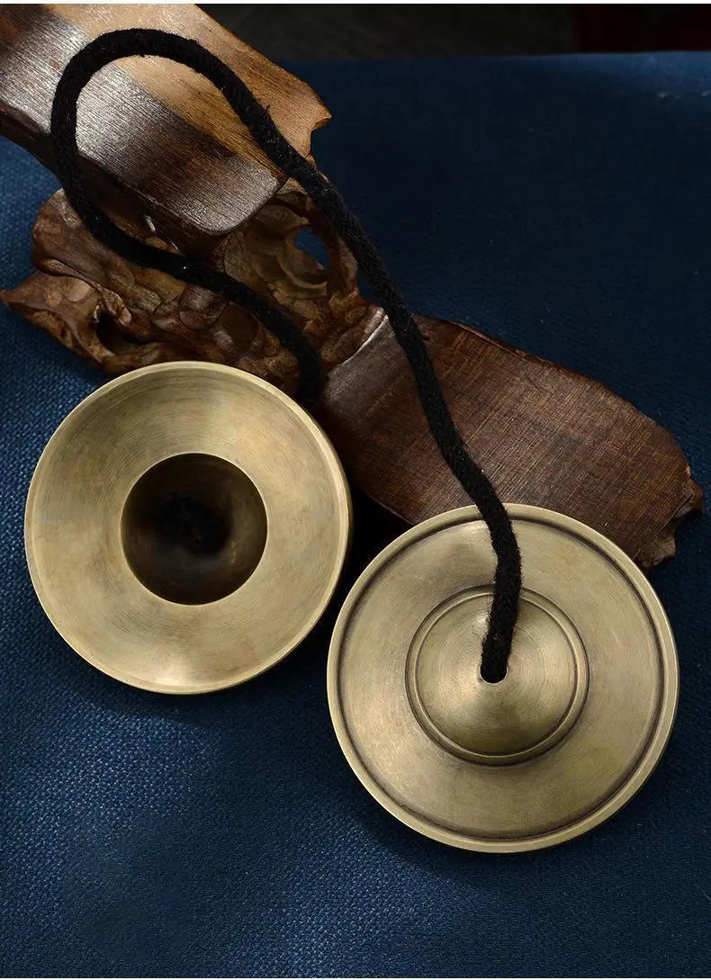 Description Picture 5 of itemNepal Bass Tinkle Bell Handmade Cymbals Tingsha Bells with Bag Meditation Tools Buddhist Supplies Tantric Orff Instruments Gifts