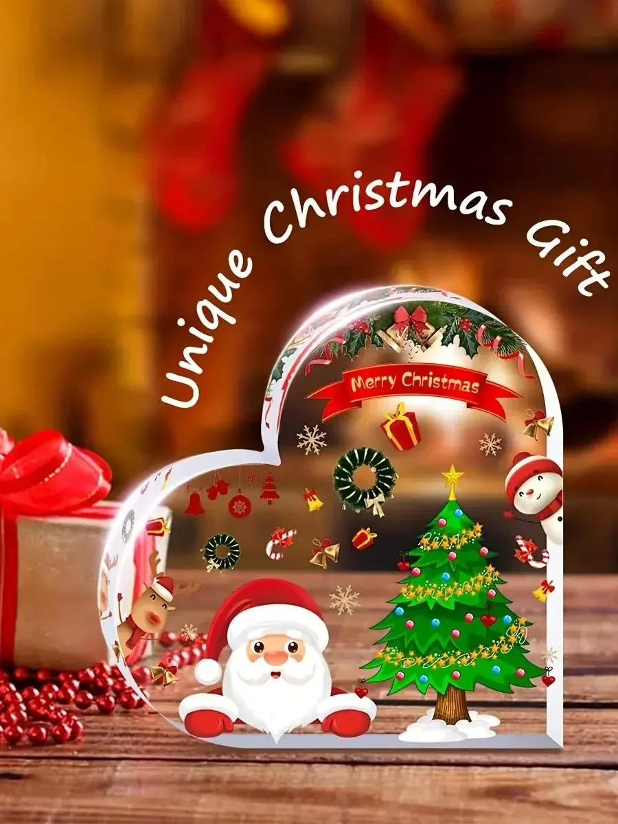 Description Picture 2 of itemCute Heart Shaped Christmas Decorations for Dining Table Office Counter Desk Shelf, Home, Xmas Gifts for Mom Friends Women/Girls