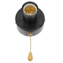 Chandelier Light Fixture Pull Chain Bulb Socket Switch with Zipper Wall Lampholder