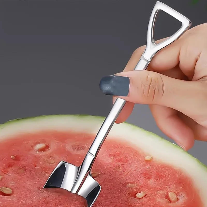 Description Picture 5 of itemCreative Stainless Steel Shovel Spoon Mini Coffee Teaspoon Fruit Ice Cream Dessert Spoons Kitchen Scoops Tableware Cutlery Set