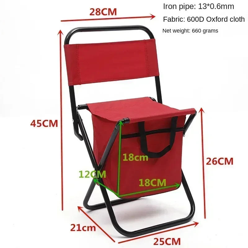Description Picture 2 of itemNew Portable Folding Camping with Box Chair Detachable Beach Fishing Chair Ultralight Travel Camping Hiking Picnic Seat Tools