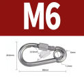 304 Stainless Steel Screw Lock Climbing Gear Carabiner Quick Links Safety Snap Hook Chain Connecting Ring Carabiner Chain Buckle