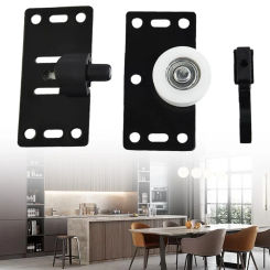 1set Door Rollers Stainless Steel Slidings Door Wheels Cabinet Nylon Pulley Hanging Wheels For Wardrobe Furniture Hardware