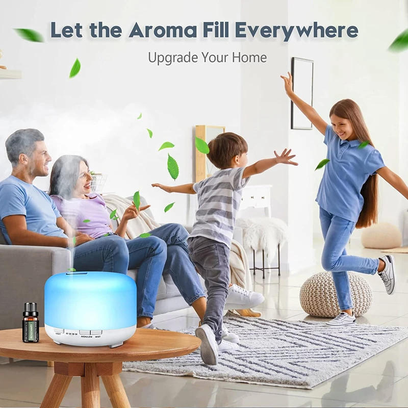 Description Picture 3 of item500ML Air Humidifier Essential Oil Diffuser Aroma Diffuser With Colorful Night Lights USB Humidifier Mini-Size Humidifier