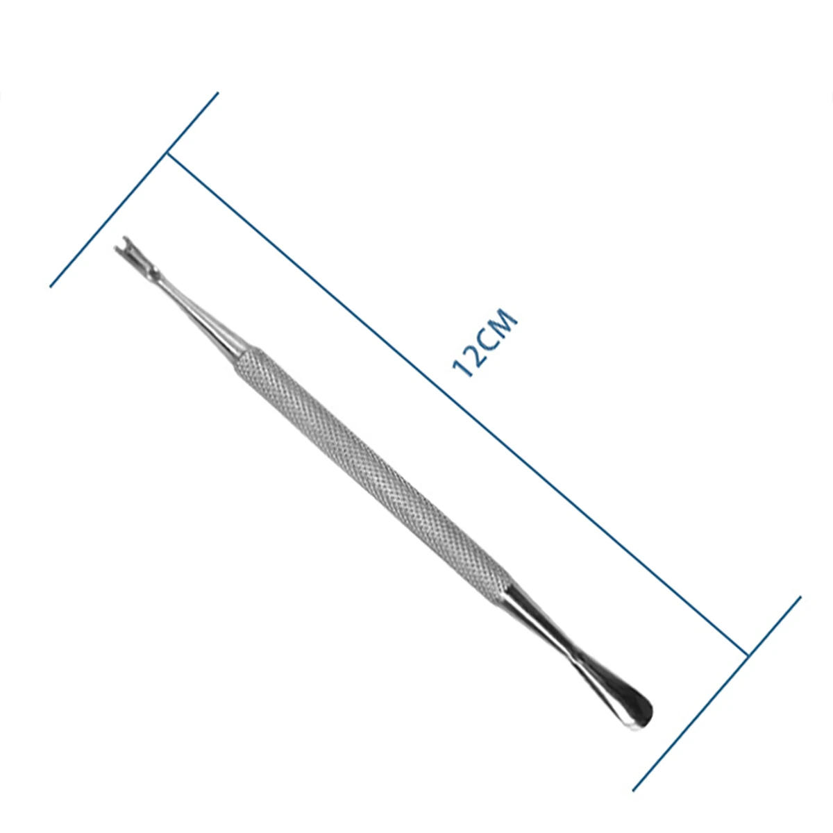 Description Picture 5 of item1pc Cuticle Pusher Professional Stainless Steel Nail Cuticle Remover Callus Dead Skin Fork Nail Manicure Pedicure Tools