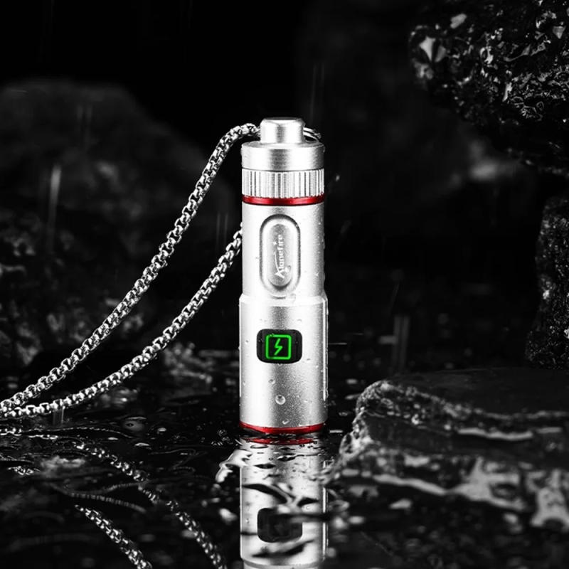 Description Picture 6 of itemMini EDC Cool Neck Decoration Small Flashlight Keychain Torch Camping Travel Emergency lighting backup stairs Key chain light