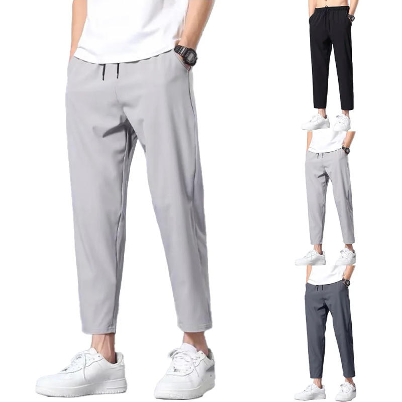 Description Picture 3 of itemGet Active with Mens Sweatpants, Stretch Active Track Joggers with Pockets, Ideal for Gym Workouts, Black/Light Grey/Dark Grey