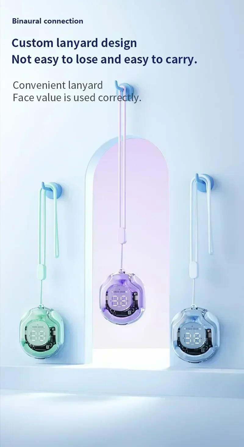 Description Picture 5 of itemT8 Wireless Bluetooth Headset Wireless Bluetooth Headphones LED Power Digital Display Stereo Sound Wireless Earphones for Xiaomi