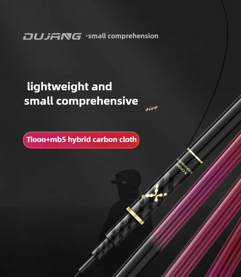 Description Picture 2 of item2.7m-7.2m Hand Fishing Rod Super Light Hard Carbon Fiber 4H Carp Telescopic Fishing Pole River Lake Stream Rod Wild Fishing