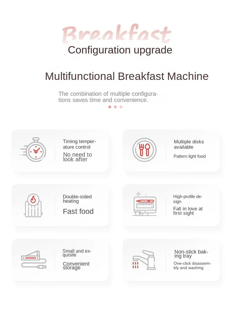 Description Picture 3 of item220V Multifunctional Breakfast Maker with 4 Slots Toaster, Mini Oven, Coffee Maker and Griddle for Home Use