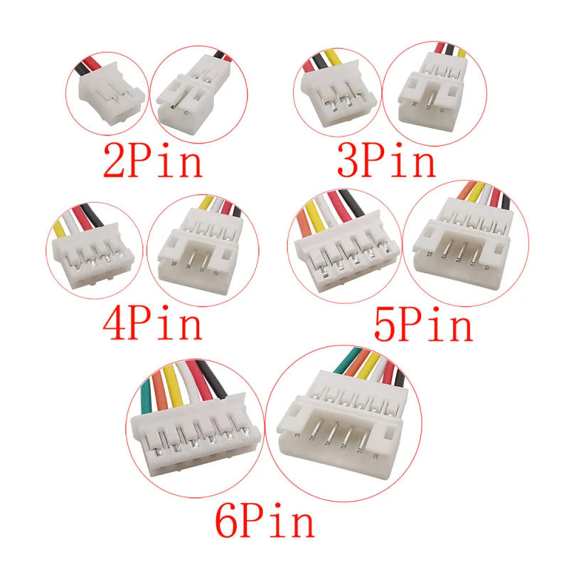 Description Picture 2 of item10Pcs Micro JST PH 2.0mm Pitch 2/3/4/5/6 Pin Male Plug / PH2.0 Female Terminal Socket Wires Cables Connector 26AWG 20CM