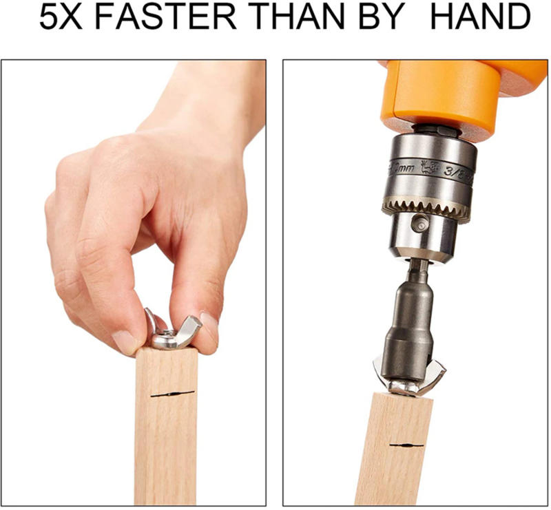 Description Picture 6 of itemSenNan Butterfly Bolt Socket Wrench 6.35mm Hex Shank Socket Adapter Nut for Power Tool Slotted Electric Screwdriver Dropshipping