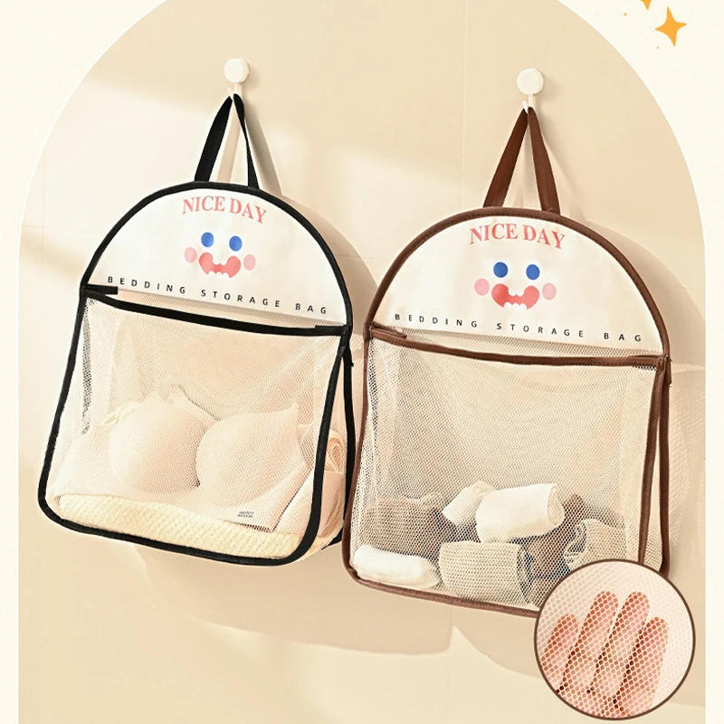 Description Picture 6 of itemDouble Layer Underwear Storage Bag,New Wall Hanging Breathable Mesh Bags with Hook for Socks Toy,Multi-Purpose Closet Organizer