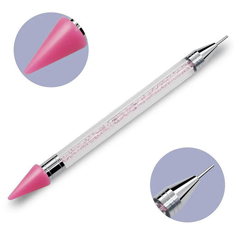 Description Picture 4 of item5Pcs Nail Dotting Wax Pen Replaceable Head Beads Rhinestones Gems Picker Dotting Pen Manicure Self-adhesive Nail Art Tools