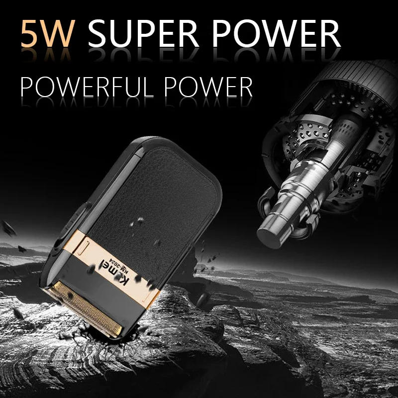 Description Picture 6 of itemKemei Electric Shaver for Men Waterproof Twin Blade Reciprocating Cordless Razor USB Rechargeable Shaving Machine Barber Trimmer