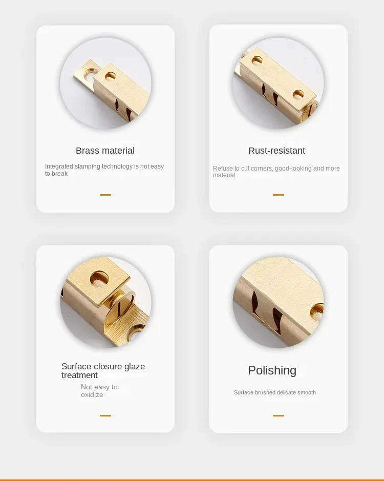 Description Picture 4 of item40-70mm Double Ball Catch Brass Door Latch Cabinet Door Touch Bead Wardrobe Door Switch Buckle Type Cabinet Suction