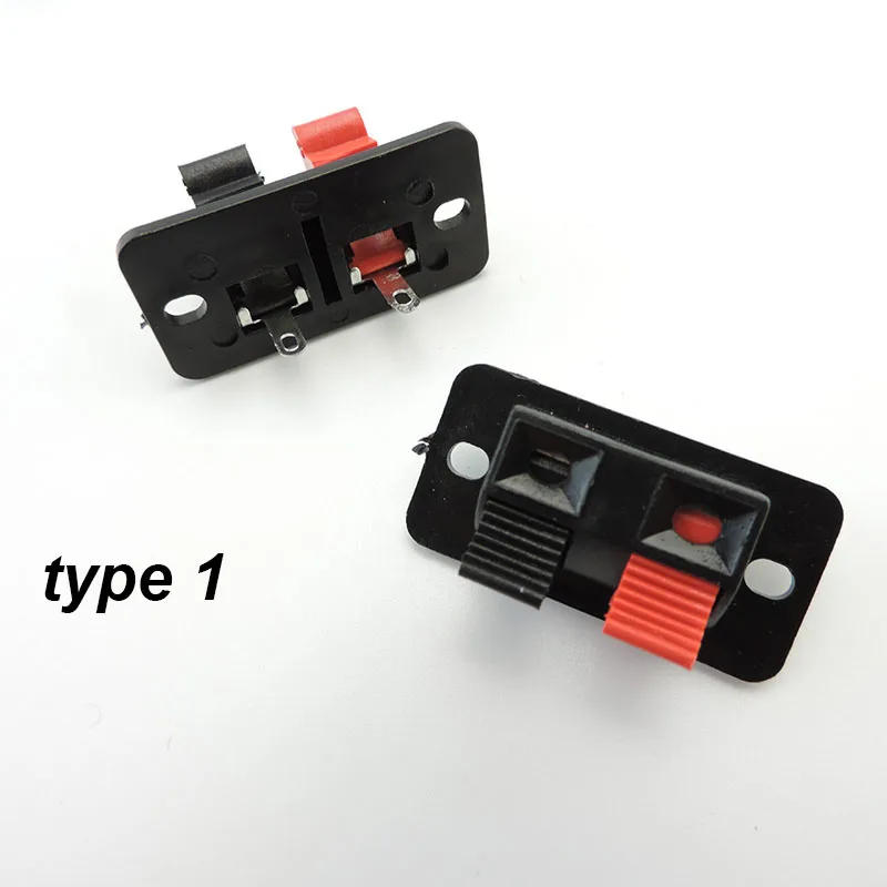 Description Picture 2 of item2pcs Connector Terminal 2P 4P Positions Push In Jack Spring Load Audio power supply Speaker Breadboard Clips switch button a1