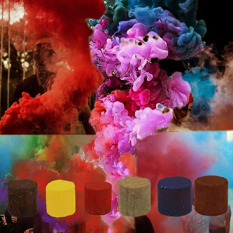 Description Picture 5 of itemColorful Smoke Pills Portable Magic Fog Bombs Creative Christmas Party Wedding Stage Spray-supplies Photography Smoke-stick-prop