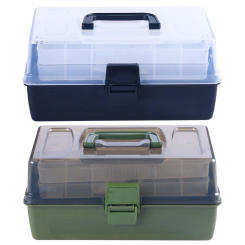 3 Layer Fishing Tackle Box Fishing Storage Case Large Capacity Fishing Tackle Storage Box Multifunctional Fishing Accessories
