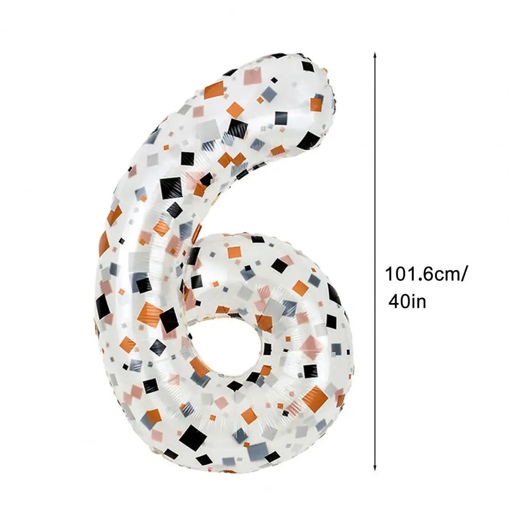 Description Picture 5 of item40Inch Cream Color Number Balloons 0-9 Large Digital Foil Adult Happy Birthday Wedding Baby Shower Party Decoration Globos