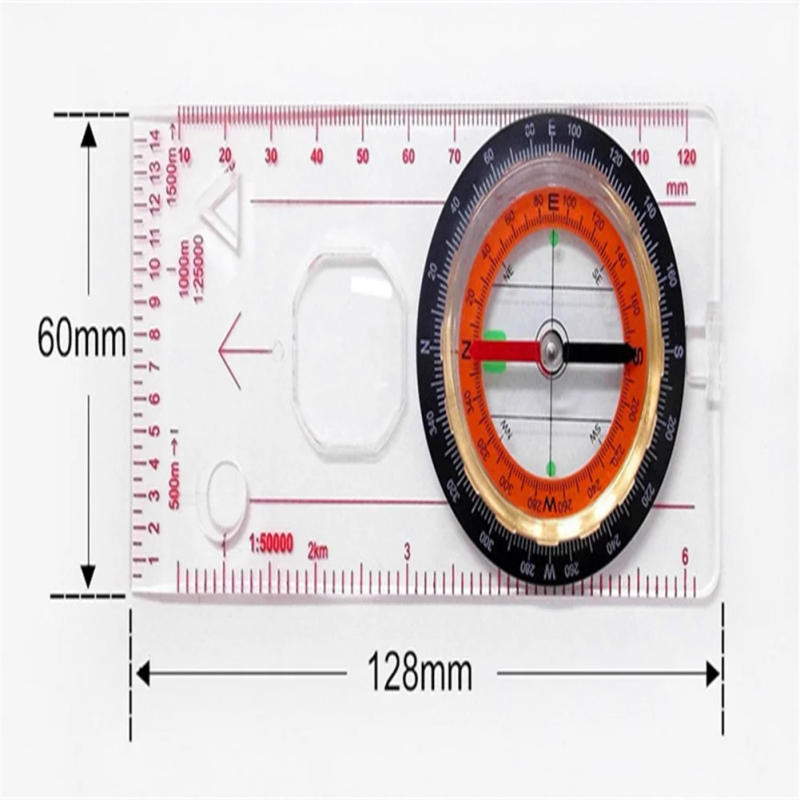 Description Picture 6 of itemProfessional Portable Magnifying Compass Ruler Scale Scout Hiking Camping Boating Orienteering Map Dropship