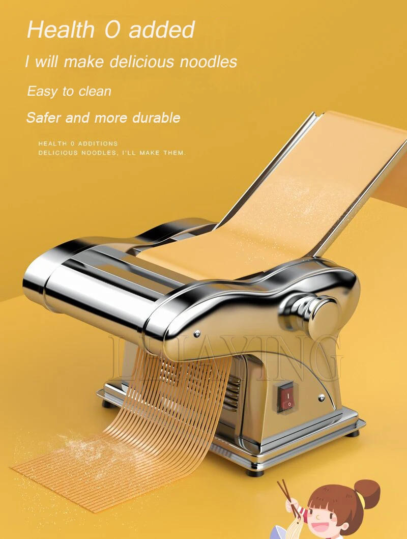 Description Picture 5 of itemElectric Pasta Spaghetti Making Machine Stainless Steel Mini Noodle Maker Dumplings Dough Pressing Machine