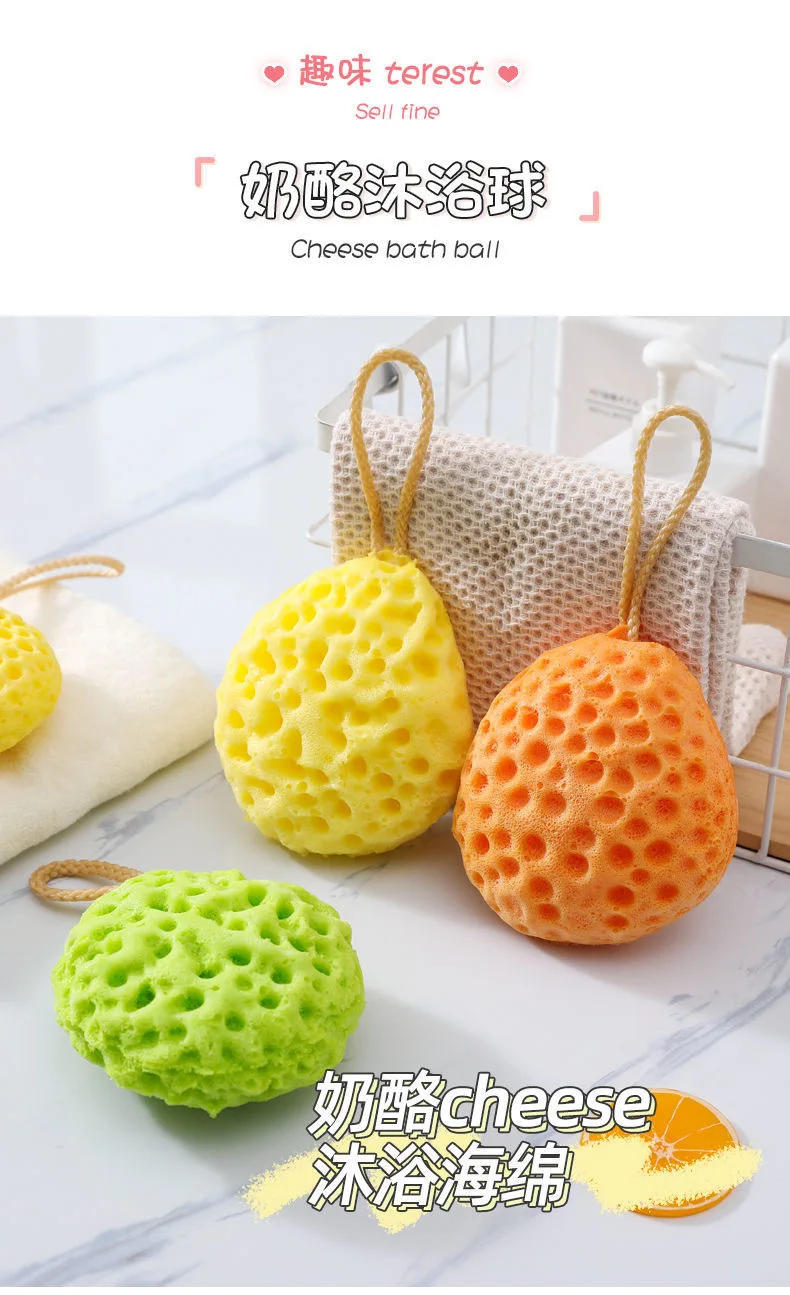 Description Picture 2 of itemSoft Mesh Shower Sponge Ball Nylon Baby Cleaning Brush Shower Foam Body Cleaner Exfoliating Scrub Shower Ball Bathroom Products