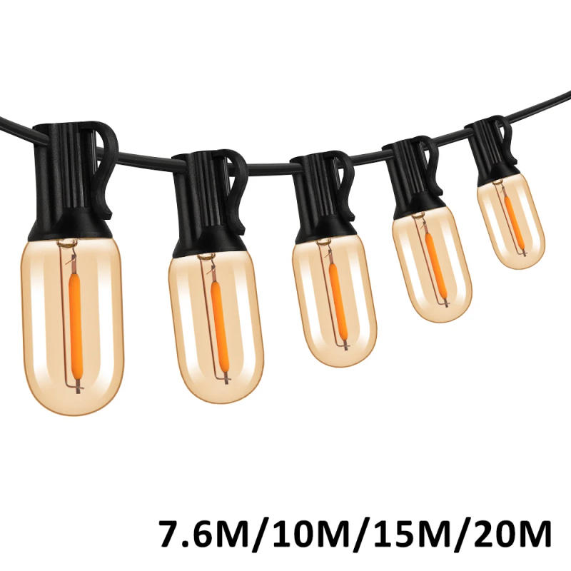 Description Picture 4 of itemWaterproof T16 Christmas Street Garland Outdoor E12 1W Connectable Festoon String Lights Chain Wedding Light Garland Umbrella