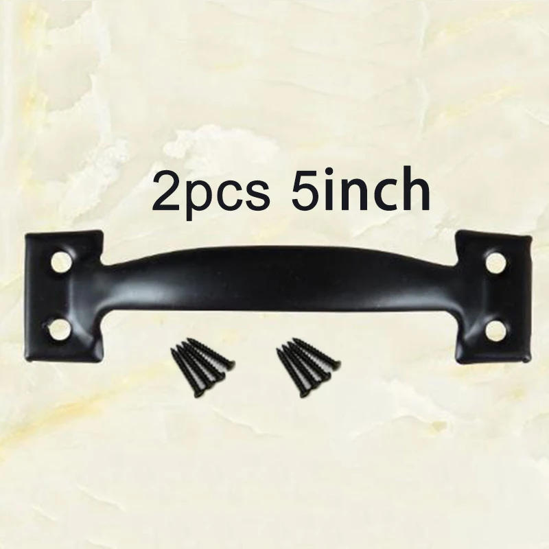 Description Picture 3 of item2Pcs Heavy Duty Barn Door Handle W/ Screw Iron Pull Handles For Sliding Barn Door Closet Wooden Gate Door Hardware Accessory