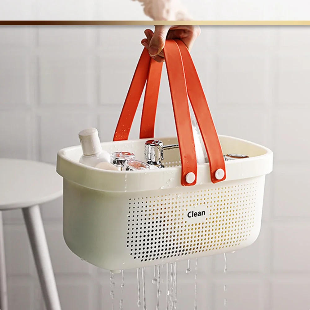 Description Picture 6 of itemPlastic Storage Baskets with Handles, Shower Caddy Shelf Organizers Basket for Bathroom, Kitchen, Dorm Room basket Bathroom