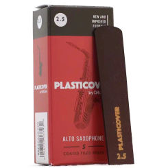 Rico Plasticover Bb Clarinet Reed,Alto,Tenor,Soprano,Baritone Sax Reed;Box of 5,Strength 2.0,2.5,3.0,3.5