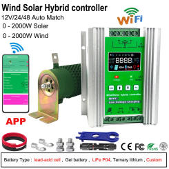 MPPT 0-4000W big power Hybrid Wind Solar Charge Dischage Booster Controller Regulator With Dump Load Wind Generator Solar Panel