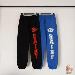 Heavy Fabric Saint Michael Sweatpants Men Women Couple Angel Print Jogger Drawstring Trousers  Pants Soft fabric